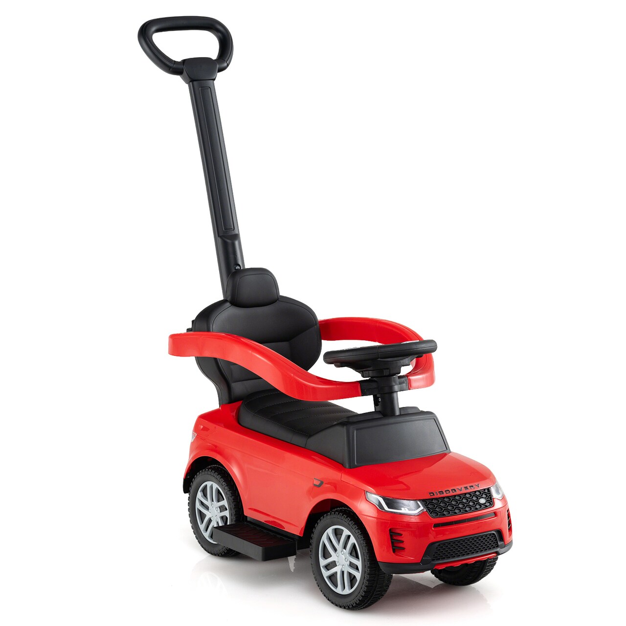 3 In 1 Kids Ride On Push Car with Detachable Handle and Safety Guardrail